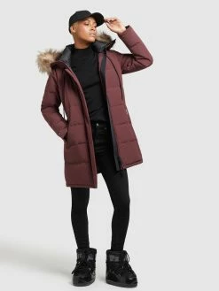 Khujo Vinterfrakker Vinterfrakke Cloren Kvinder Mørkerød -Khujo Salgsbutik 1be537bb118135228b666b0aa23f4c39
