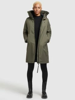 Khujo Overgangsfrakker Overgangsfrakke LISAD Kvinder Khaki -Khujo Salgsbutik 1c51fc2efa692a8fe210d42db53feff5