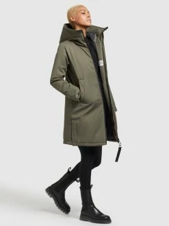 Khujo Overgangsfrakker Overgangsfrakke LISAD Kvinder Khaki -Khujo Salgsbutik 4a0307c7c77e5be0eb39b63e6c318b2d