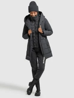 Khujo Korte Frakker Vinterfrakke Floyt Kvinder Mørkegrå -Khujo Salgsbutik 542caea8563041d5bc868345c48f728b