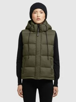 Khujo Veste Vest Eden Kvinder Khaki -Khujo Salgsbutik 5d2f9024a6127e25e9829b1899860dba
