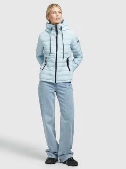 Khujo Overgangsjakker Overgangsjakke LOVINA4 MATT Kvinder Lyseblå -Khujo Salgsbutik 8b123605f7fde5bb3b0a807c5a464452