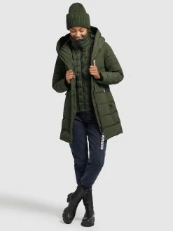 Khujo Korte Frakker Vinterfrakke Floyt Kvinder Oliven -Khujo Salgsbutik a0a3e12ce4c97ab07354a795b563566a