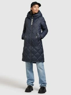 Khujo Overgangsfrakker Overgangsfrakke Zarita Kvinder Mørkeblå -Khujo Salgsbutik a22abfa80c8043752940ac40268f44d7