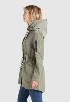 Khujo Parka Overgangsparka CATHARINA Kvinder Khaki -Khujo Salgsbutik ac6c95b97726a3cfacb4c2a02a89cacf