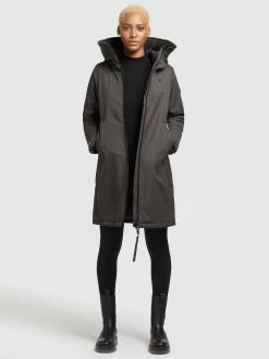 Khujo Overgangsfrakker Overgangsfrakke LISAD Kvinder Mørkegrå -Khujo Salgsbutik e04aadab7e40341130996e569eb05252