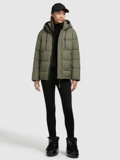 Khujo Vinterjakker Vinterjakke Evona Kvinder Khaki -Khujo Salgsbutik f492f81aeca596f08d97909af7219bf5