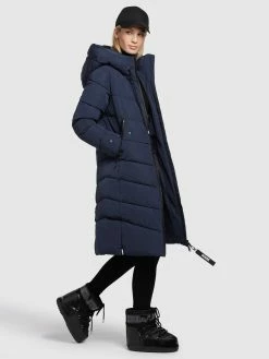 Khujo Overgangsfrakker Overgangsfrakke Klayd Kvinder Mørkeblå -Khujo Salgsbutik f8afbe97679593891da7bc3b593394bd